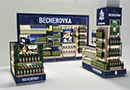 Becherovka shop-in-shop oslovuje pasažéry Letiště Václava Havla a cílí na jejich smysly 