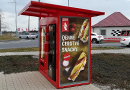 Kiosk na predajné automaty od spoločnosti Ross.